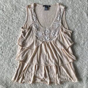 Willi Smith Beige Colored Tank Top Women’s Size Medium